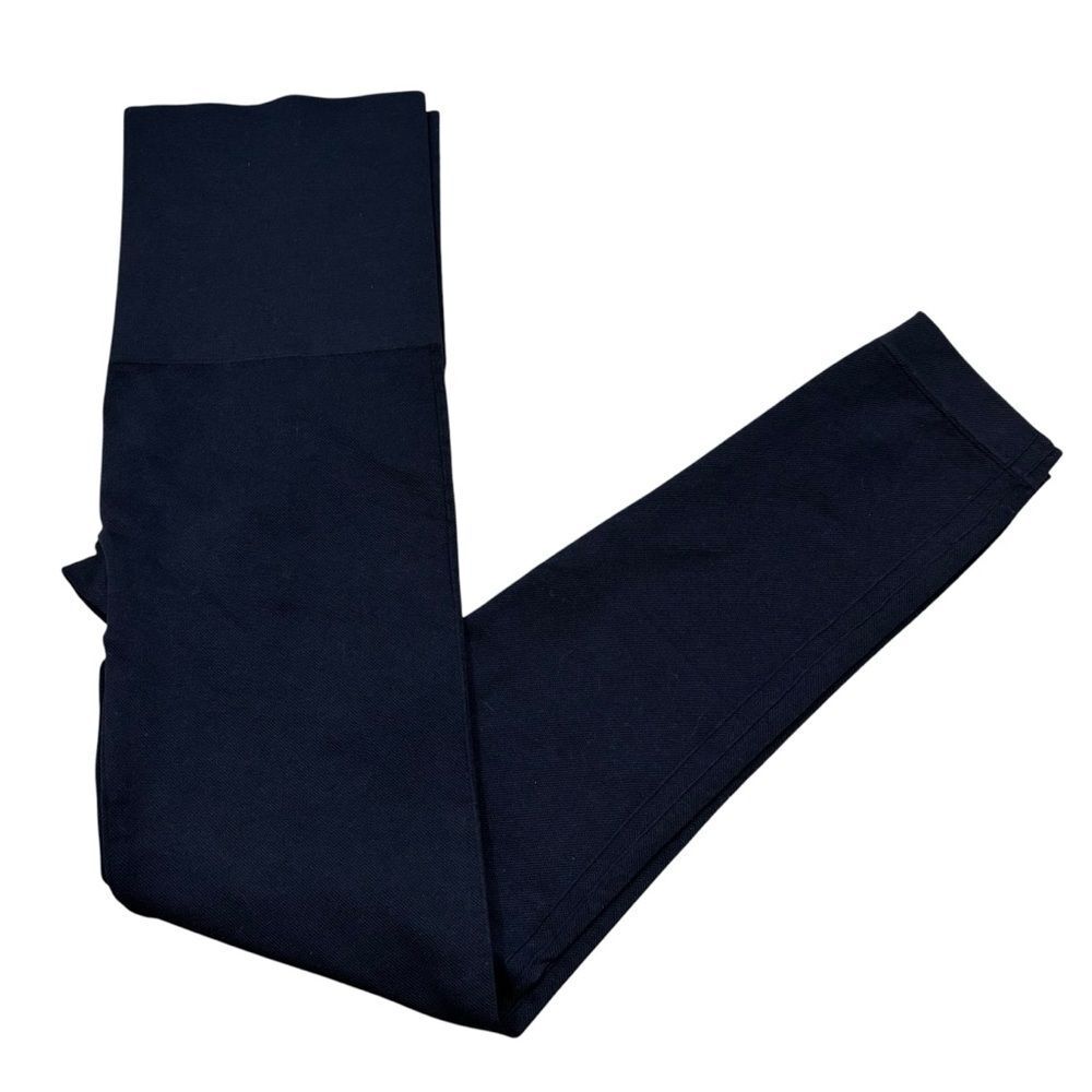 Ladies Spanx Navy Blue High Rise Textured Leggings Size XL‎